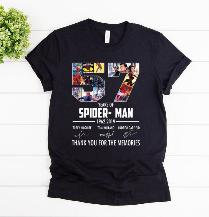 Original Spider Man 57 Years 1962 2019 Signatures shirt 1 - Original Spider Man 57 Years 1962-2019 Signatures shirt