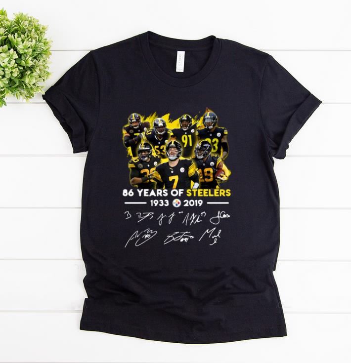 Premium 68 Years Of Pittsburgh Steelers 1933 2019 Signature shirt 1 - Premium 68 Years Of Pittsburgh Steelers 1933-2019 Signature shirt