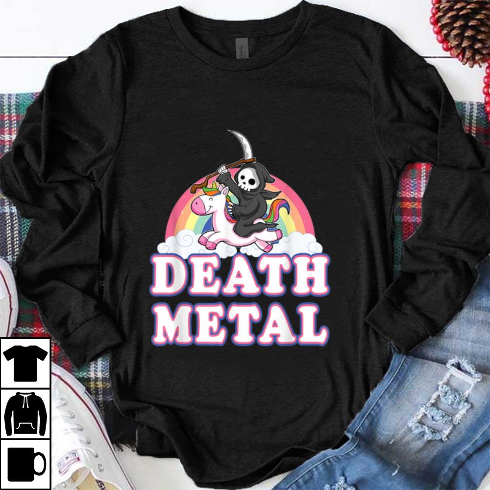 Premium Death Metal Funny Rainbow Grim Reaper Unicorn shirt 1 - Premium Death Metal Funny Rainbow Grim Reaper Unicorn shirt
