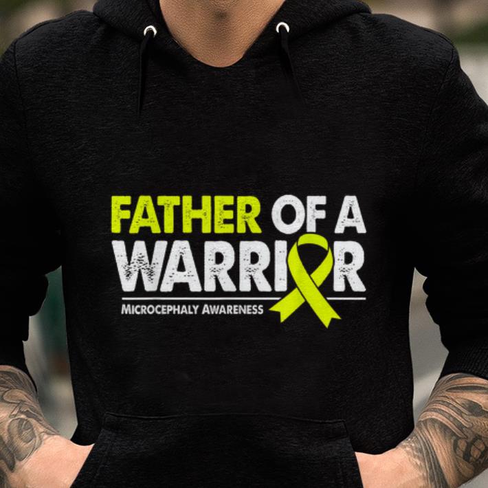 Premium Father of a Warrior Yellow Ribbon Microcephaly Awareness shirt 1 - Premium Father of a Warrior Yellow Ribbon Microcephaly Awareness shirt