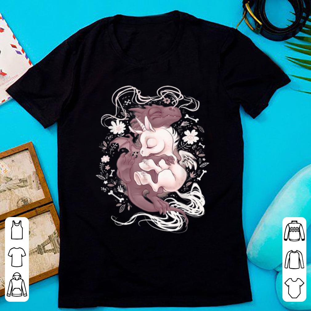 Premium Flower Dragon Hug Baby Unicorn shirt 1 - Premium Flower Dragon Hug Baby Unicorn shirt