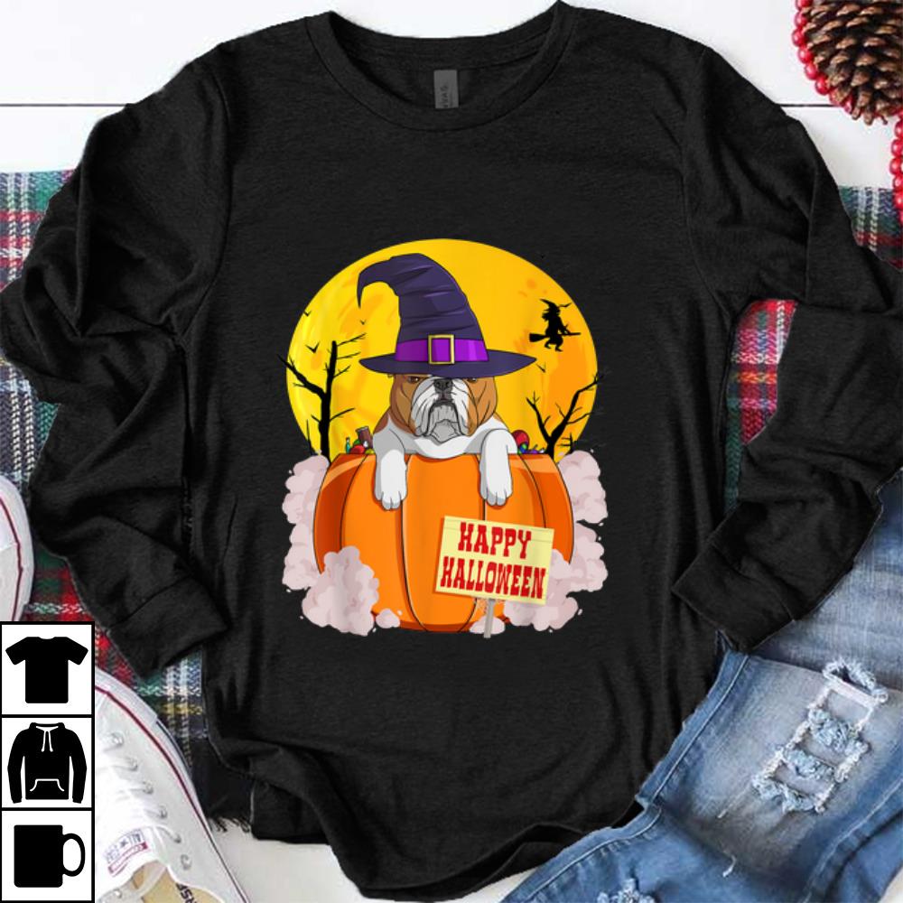 Premium Happy Halloween English Bulldog Pumpkin Witch shirt 1 - Premium Happy Halloween English Bulldog Pumpkin Witch shirt