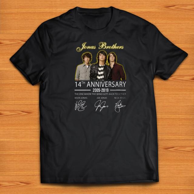 Premium Jonas Brothers 14th Anniversary 2005 2019 shirts 1 - Premium Jonas Brothers 14th Anniversary 2005-2019 shirts