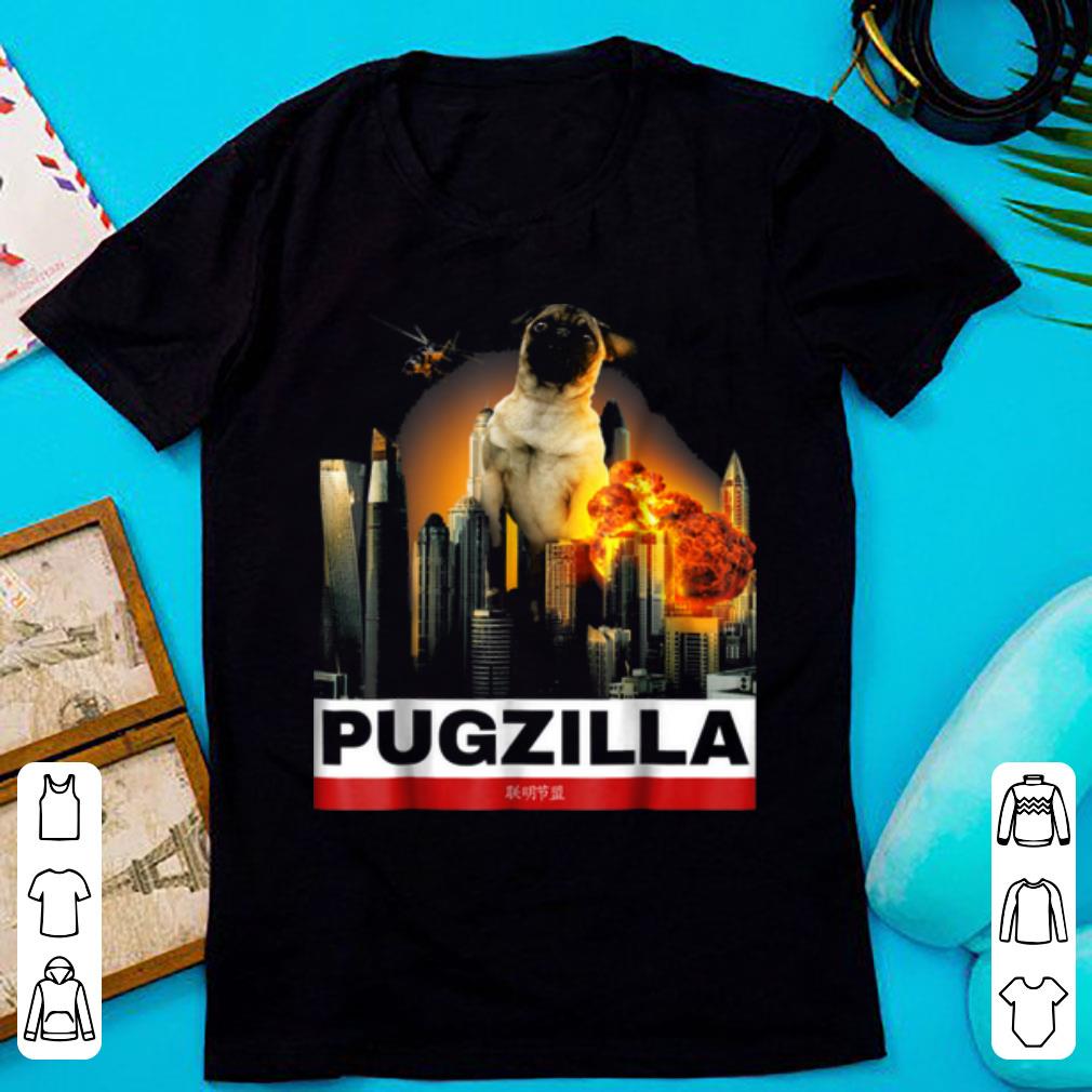 Premium Pugzilla Funny Pug For Dog Lovers To Halloween shirt 1 - Premium Pugzilla - Funny Pug For Dog Lovers To Halloween shirt