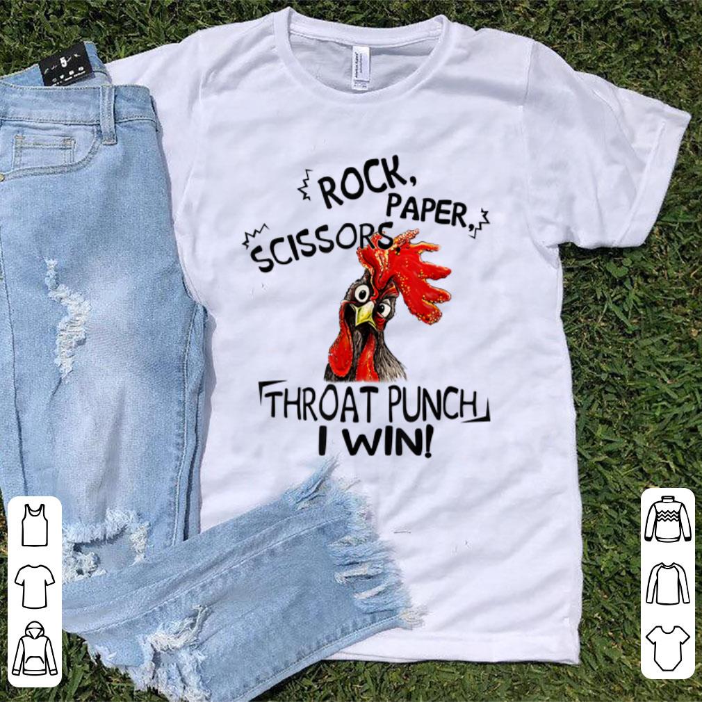 Premium Rock Paper Scissors Throat Punch I Win Chicken shirt 1 - Premium Rock Paper Scissors Throat Punch I Win Chicken shirt