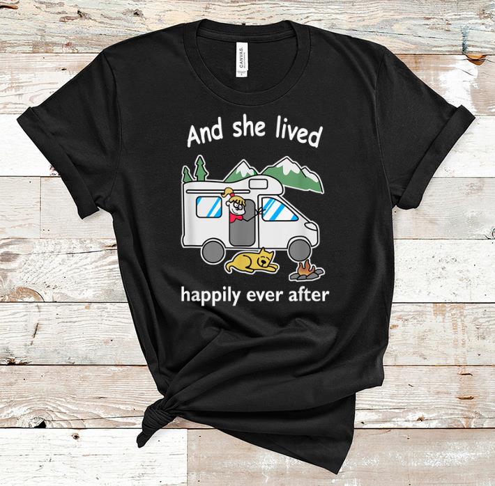 Pretty And she lived happily ever after Camping Dog shirts 1 - Pretty And she lived happily ever after Camping Dog shirts
