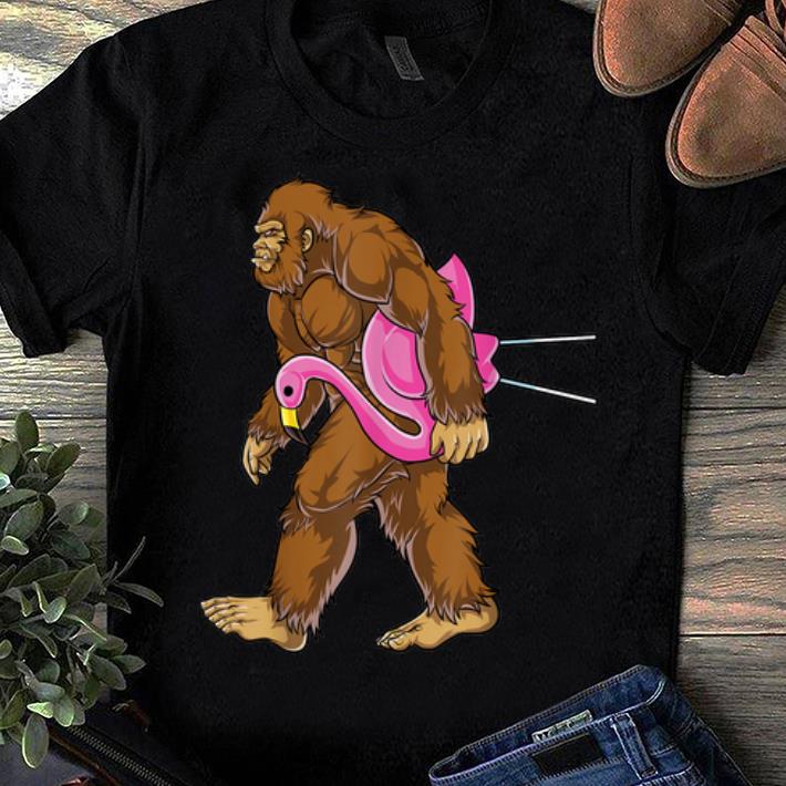 Pretty Bigfoot Carrying Lawn Flamingo Funny Sasquatch Tees shirt 1 - Pretty Bigfoot Carrying Lawn Flamingo Funny Sasquatch Tees shirt