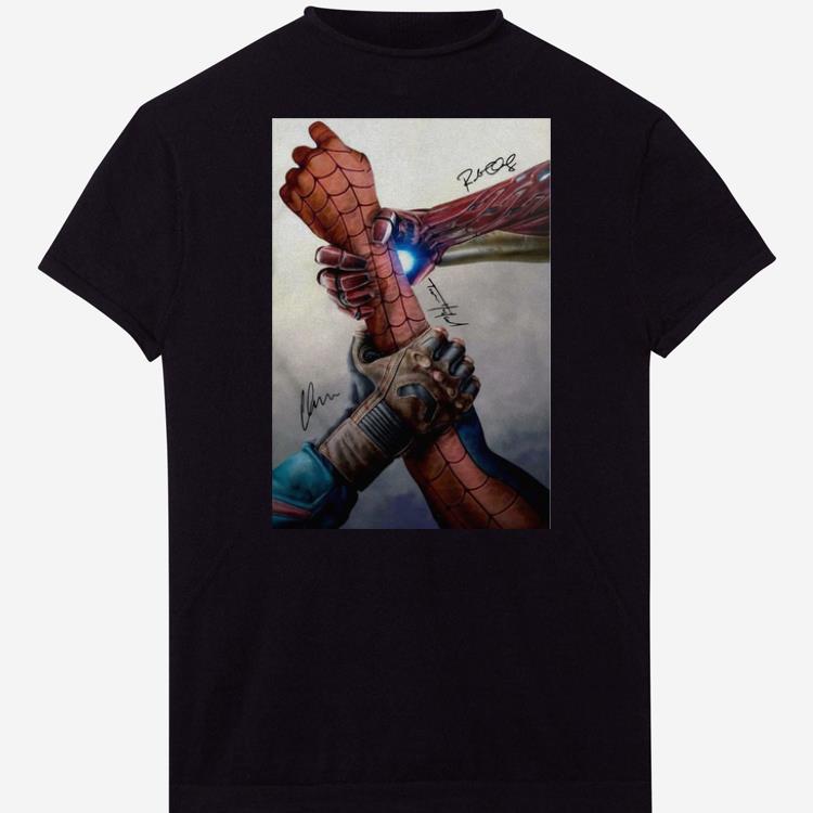 Pretty Civil War Hand Captain America Iron Man Spider Man Signatures shirts 1 - Pretty Civil War Hand Captain America Iron Man Spider Man Signatures shirts