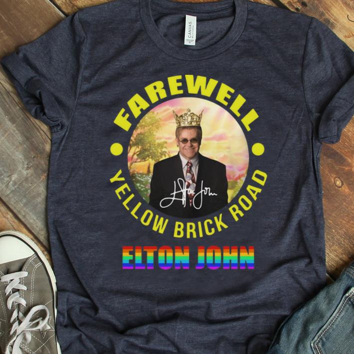 Pretty Elton John Farewell Yellow Brick Road Signature LGBT shirt 1 - Pretty Elton John Farewell Yellow Brick Road Signature LGBT shirt