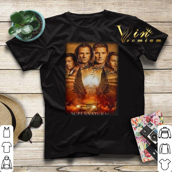 Signatures Supernatural The Winchesters Final Season Characters shirt 4 - Signatures Supernatural The Winchesters Final Season Characters shirt
