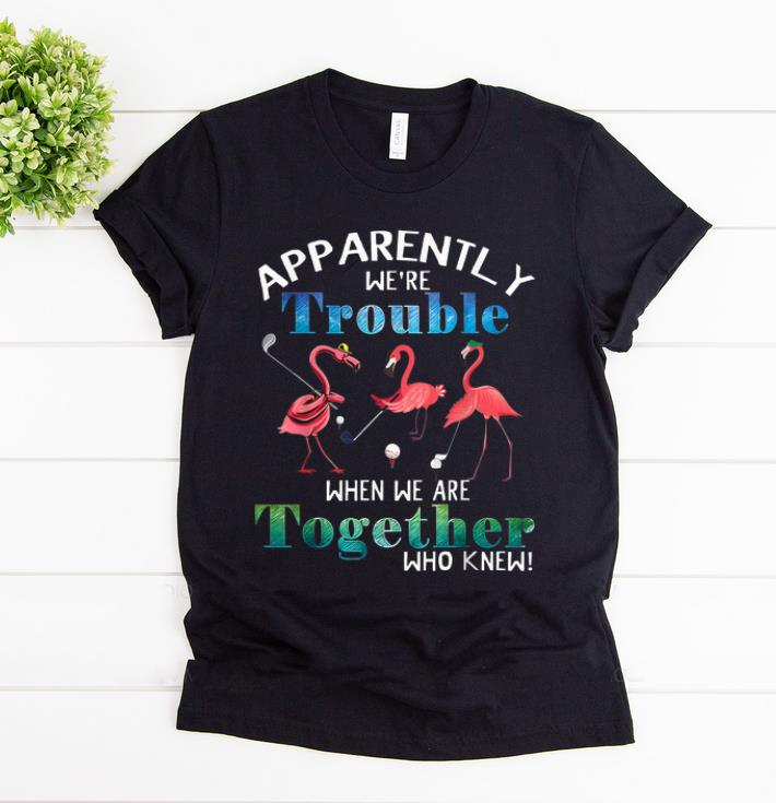 Top Golf Flamingo Apparently We re Trouble When We Are Together shirt 1 - Top Golf Flamingo Apparently We're Trouble When We Are Together shirt