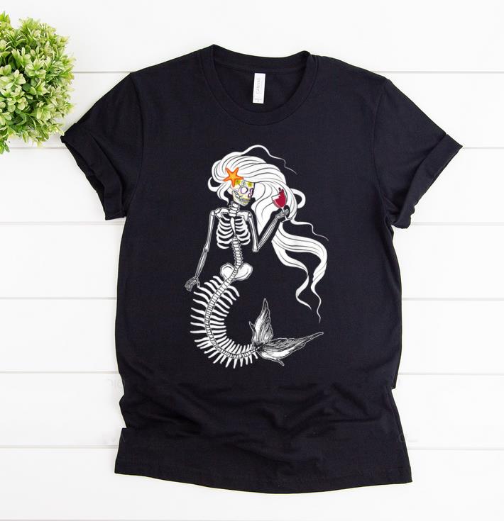Top Mermaid Skeleton Sugar Skull Halloween Costume shirt 1 - Top Mermaid Skeleton Sugar Skull Halloween Costume shirt