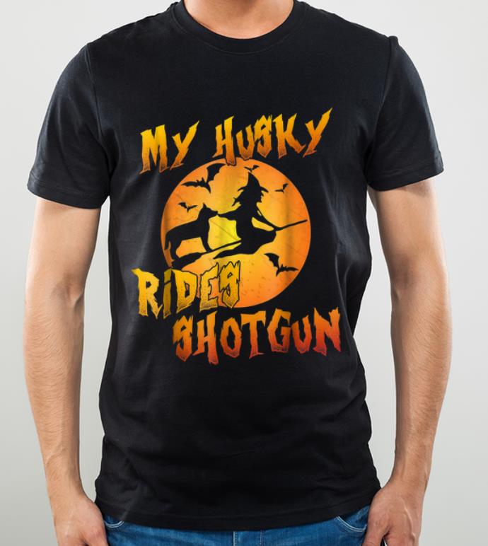 Awesome Dog Halloween My Husky Rides Shotgun shirt 4 - Awesome Dog Halloween - My Husky Rides Shotgun shirt