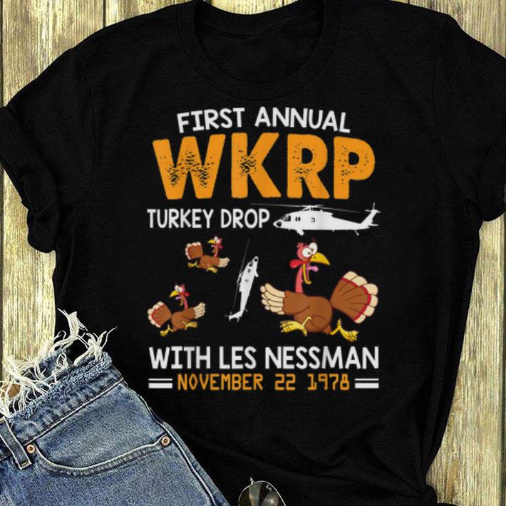 Awesome First Annual Wkrp Turkey Drop With Les Nessman Nov 22 1978 shirt 4 1 - Awesome First Annual Wkrp Turkey Drop With Les Nessman Nov 22 1978 shirt