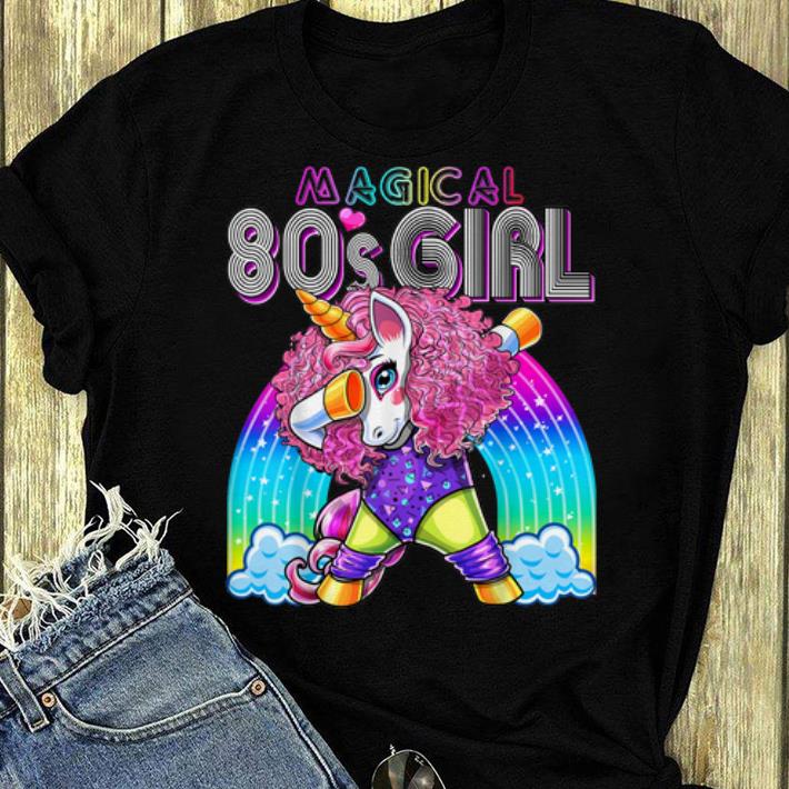 Awesome Magical 80 s Girl Dabbing Unicorn Rainbow shirt 4 - Awesome Magical 80's Girl Dabbing Unicorn Rainbow shirt