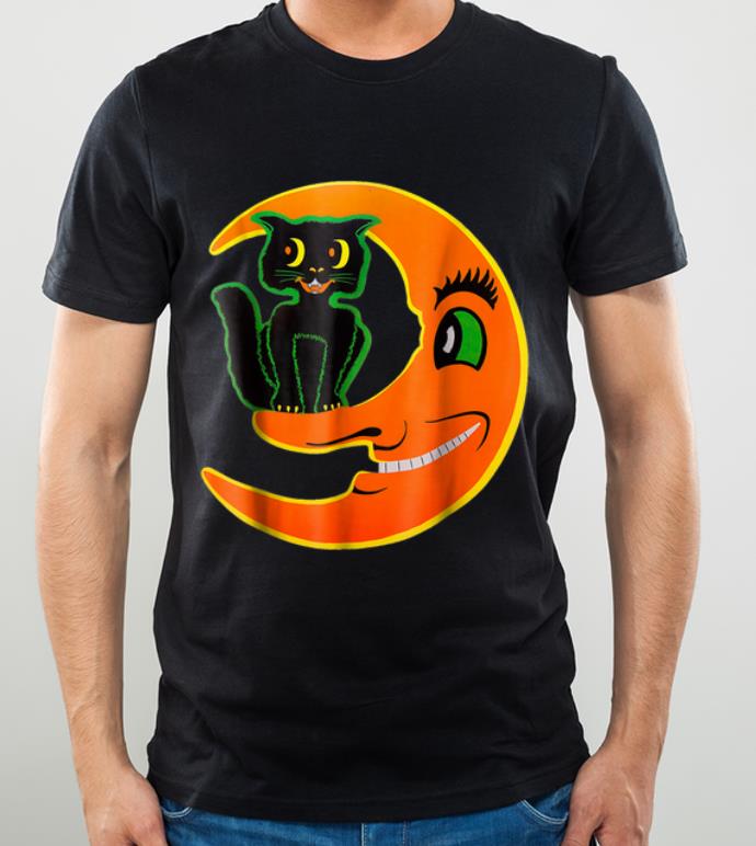 Awesome Vintage Halloween Beistle Cat on the Moon Horror shirt 4 - Awesome Vintage Halloween Beistle Cat on the Moon Horror shirt