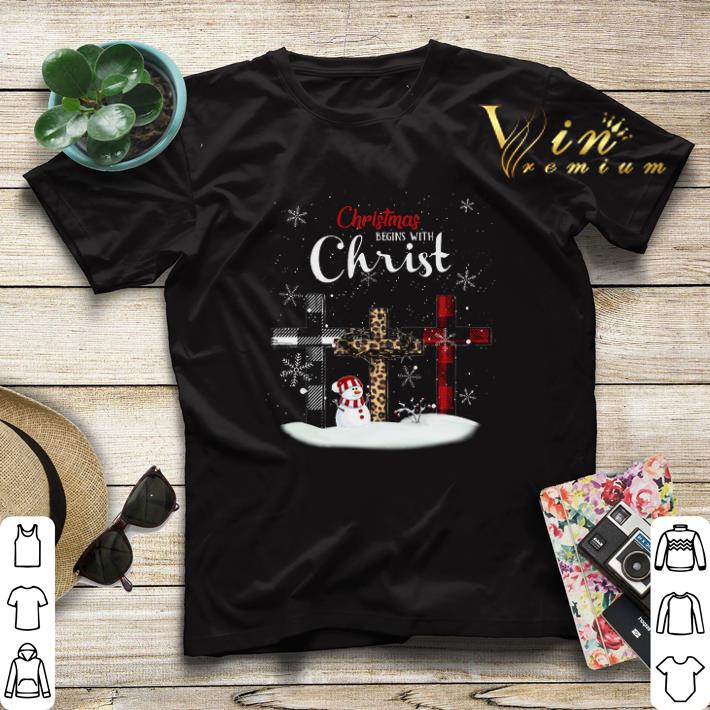 Christmas begins with Christ Snowman shirt sweater 4 - Christmas begins with Christ Snowman shirt sweater