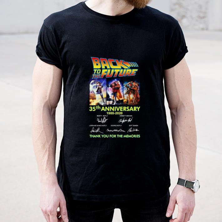 Hot 35th Anniversary Back To The Future 1985 2020 Signatures shirt 4 - Hot 35th Anniversary Back To The Future 1985-2020 Signatures shirt