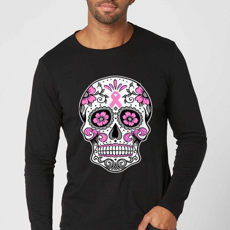 Hot Halloween The Breast Cancer Awareness Sugar Skull shirt 4 - Hot Halloween The Breast Cancer Awareness Sugar Skull shirt