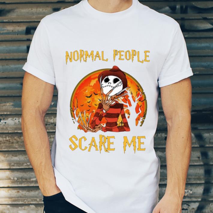 Nice Freddy Krueger and Jack Skellington Normal People Scare Me shirt 4 - Nice Freddy Krueger and Jack Skellington Normal People Scare Me shirt