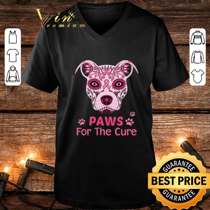 Nice Pitbull Paws For The Cure Breast Cancer Awareness shirt Nice Pitbull Paws For The Cure Breast Cancer Awareness shirt 4 - Nice Pitbull Paws For The Cure Breast Cancer Awareness shirt