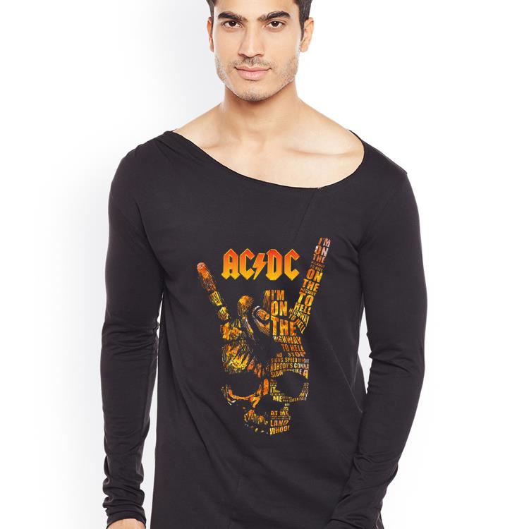Official ACDC Skull Rock Hand Tee I m On The Highway To Hell shirt 4 - Official ACDC Skull Rock Hand Tee I’m On The Highway To Hell shirt