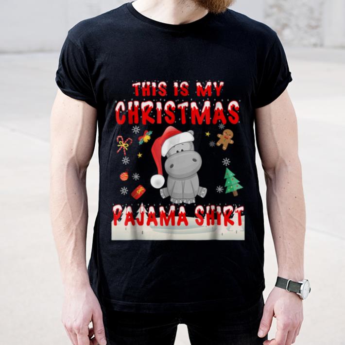 Official Cute Hippo This Is My Christmas Pajama shirt 4 - Official Cute Hippo This Is My Christmas Pajama shirt