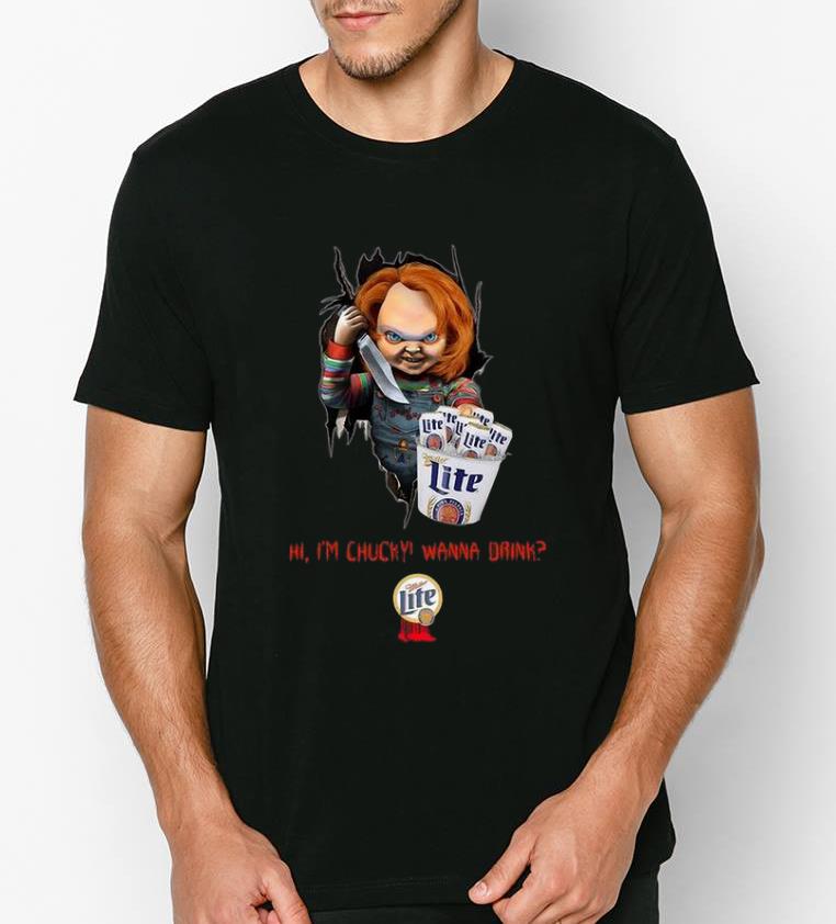 Official Hi I m Chucky Wanna Drink Miller Lite Halloween shirt 4 - Official Hi I'm Chucky Wanna Drink Miller Lite Halloween shirt
