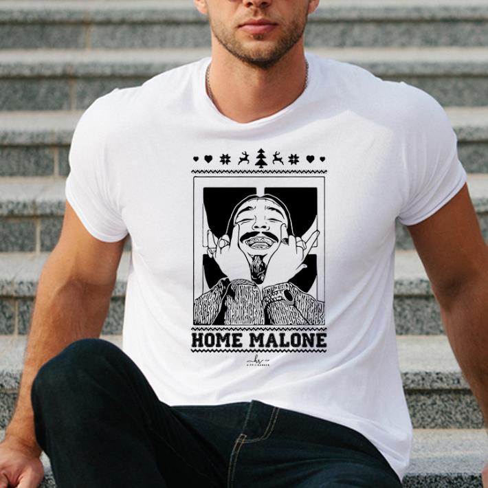 Official Post Malone Ugly Christmas Home Malone shirt 4 - Official Post Malone Ugly Christmas Home Malone shirt