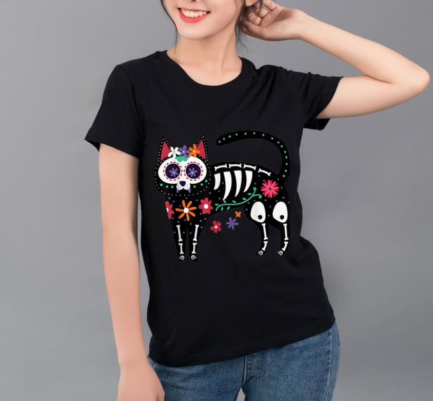 Official Sugar Skull Black Cat Day of Dead Skeleton Calavera Gift Fan shirt 4 - Official Sugar Skull Black Cat Day of Dead Skeleton Calavera Gift Fan shirt