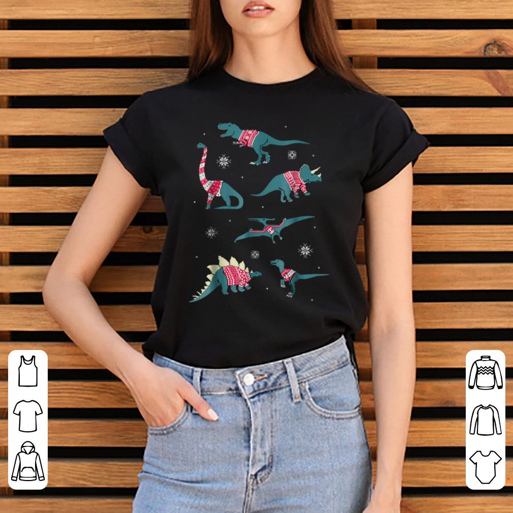 Official Ugly Christmas Dinosaur Dino X mas Tee shirt 4 - Official Ugly Christmas Dinosaur, Dino X-mas Tee shirt