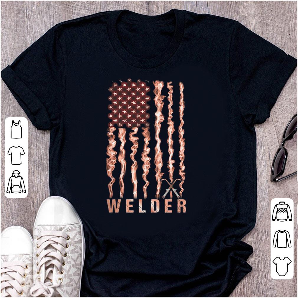 Official Welder American flag shirt 1 - Official Welder American flag shirt