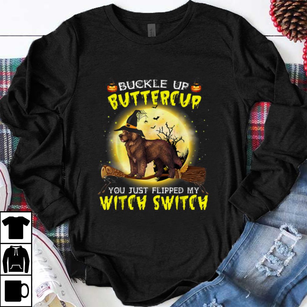 Original Buckle Up Buttercup Newfoundland Dog Halloween shirt 1 - Original Buckle Up Buttercup Newfoundland Dog Halloween shirt
