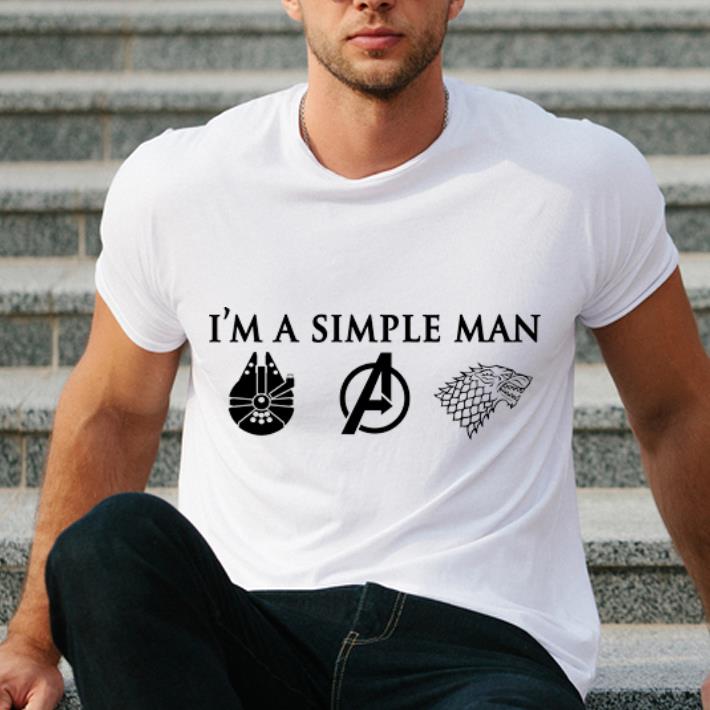 Original I m A Simple Man Falcon Star Avengers House Stark Game Of Thrones shirt 4 - Original I'm A Simple Man Falcon Star Avengers House Stark Game Of Thrones shirt