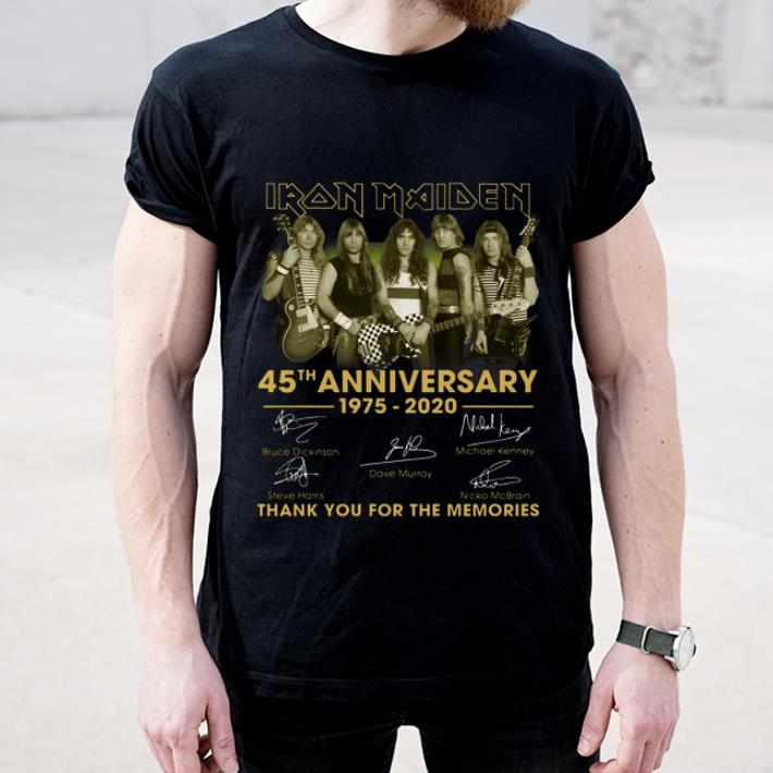 Original Iron Maiden 45th Anniversary 1975 2020 Thank You For The Memories Vintage shirt 4 - Original Iron Maiden 45th Anniversary 1975 2020 Thank You For The Memories Vintage shirt