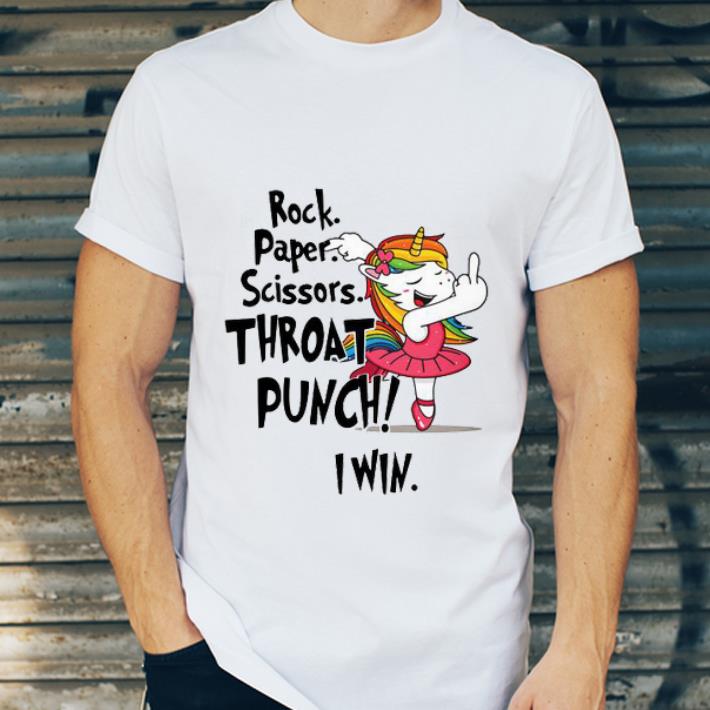 Original Unicorn Ballet Rock Paper Scissors Throat Punch I Win shirt 4 - Original Unicorn Ballet Rock Paper Scissors Throat Punch I Win shirt