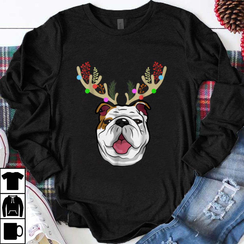 Original XMAS Funny Bulldogs with Antlers Christmas Xmas Tee shirt 1 - Original XMAS Funny Bulldogs with Antlers Christmas Xmas Tee shirt