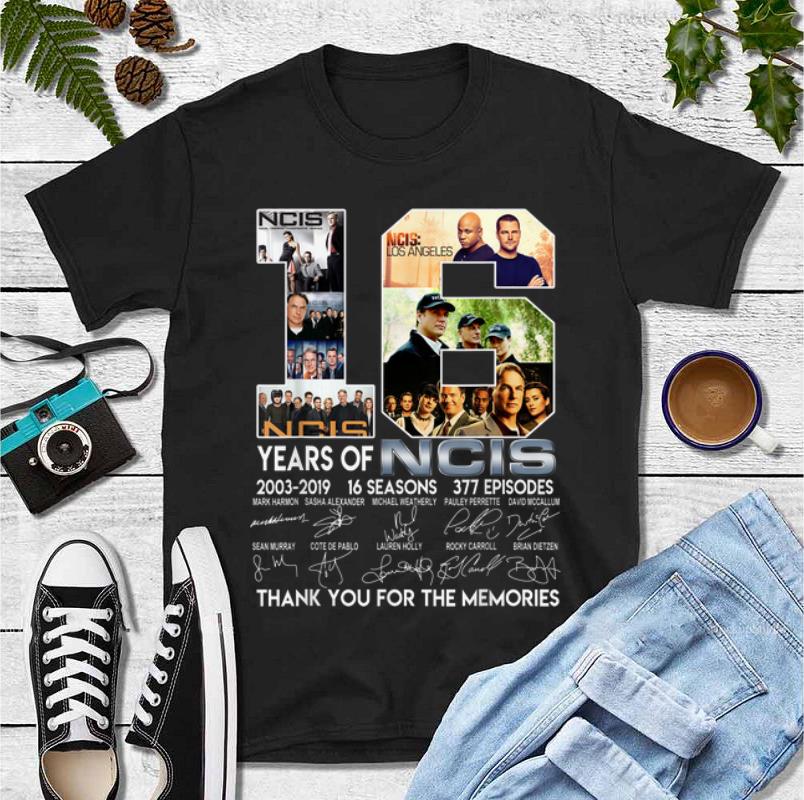 Premium 16 Years Of NCIS 2003 2019 Signatures shirt 4 - Premium 16 Years Of NCIS 2003-2019 Signatures shirt