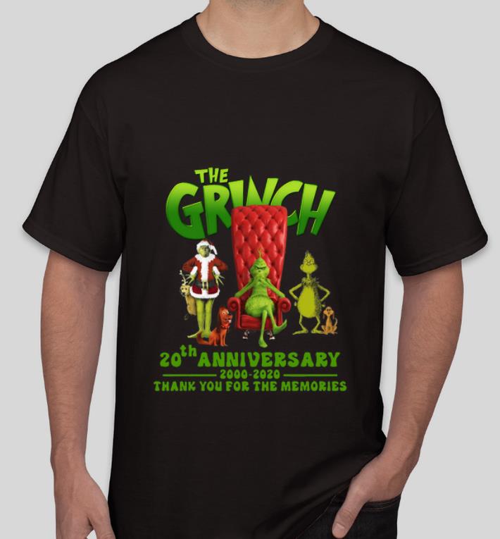 Premium 20th Anniversary The Grinch 2000 2020 Thank You For The Memories shirt 4 1 - Premium 20th Anniversary The Grinch 2000 2020 Thank You For The Memories shirt