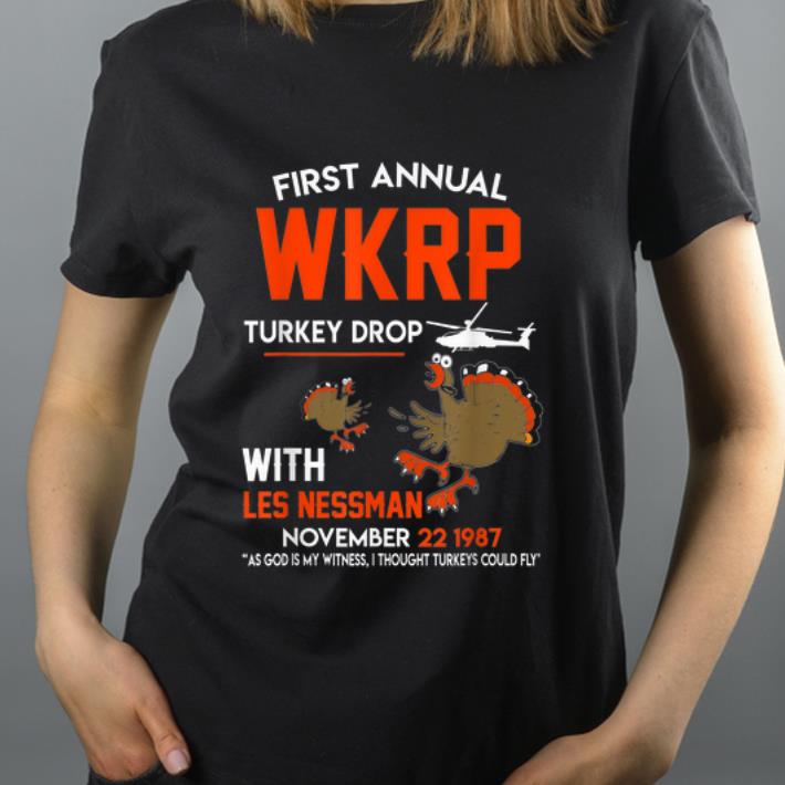 Premium First Annual Wkrp Turkey Drop With Les Nessman Thanksgiving shirt 4 - Premium First Annual Wkrp Turkey Drop With Les Nessman Thanksgiving shirt