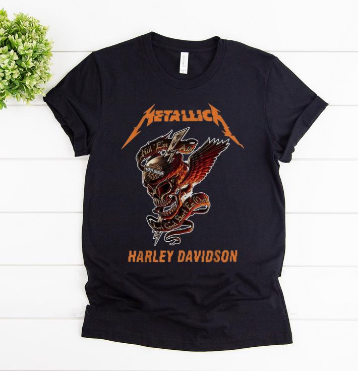 Premium Metallica Harley Davidson Skull shirt 1 - Premium Metallica Harley Davidson Skull shirt