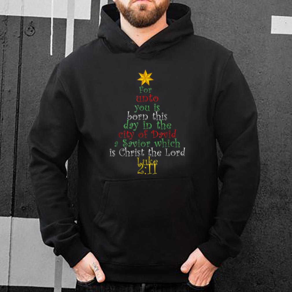 Pretty Christian Christmas Unto You Is Born A Savior Tree shirt 4 - Pretty Christian Christmas Unto You Is Born A Savior Tree shirt