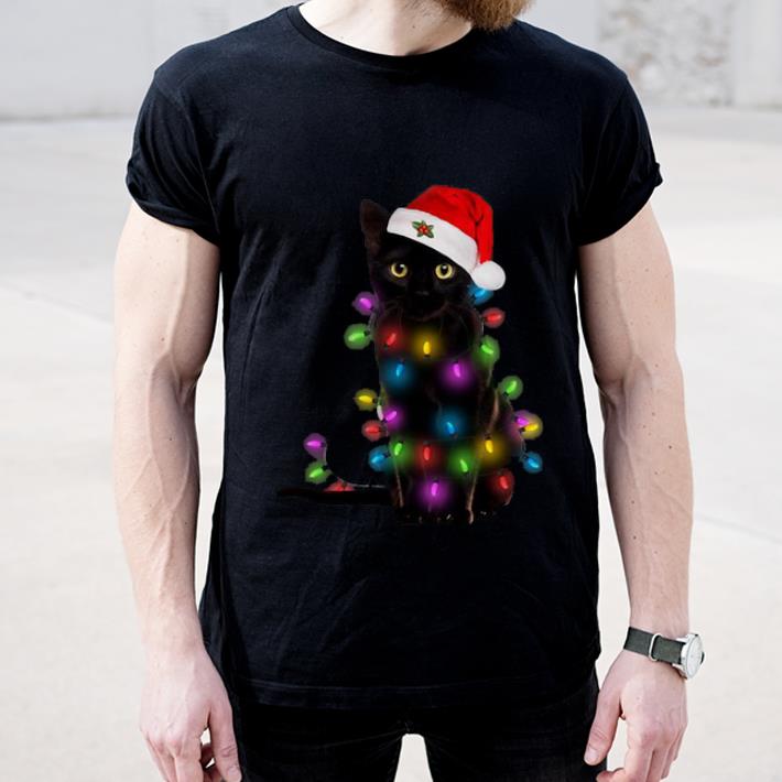 Pretty Christmas Lights Black Cat shirt 4 - Pretty Christmas Lights Black Cat shirt