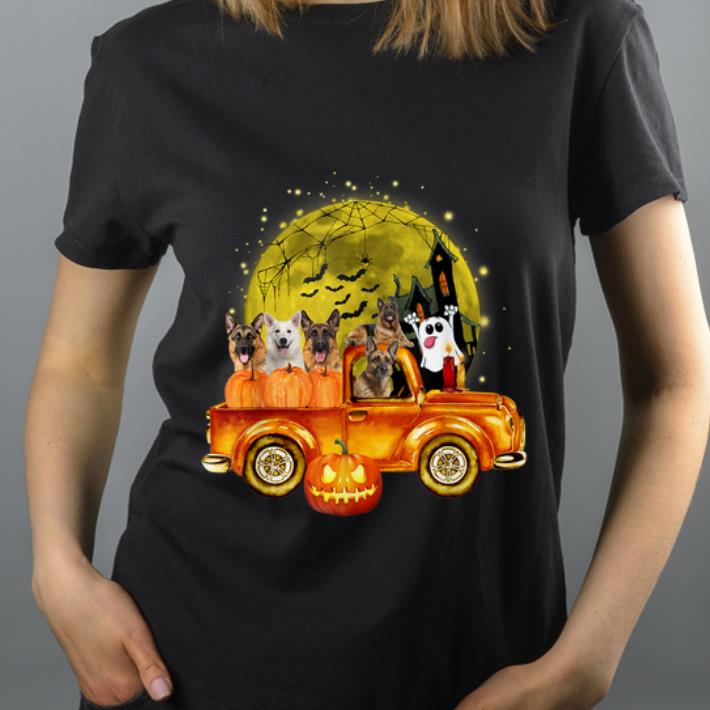 Pretty Happy Halloween German Shepherd Gift Pumpkin Truck shirt 4 - Pretty Happy Halloween German Shepherd Gift Pumpkin Truck shirt