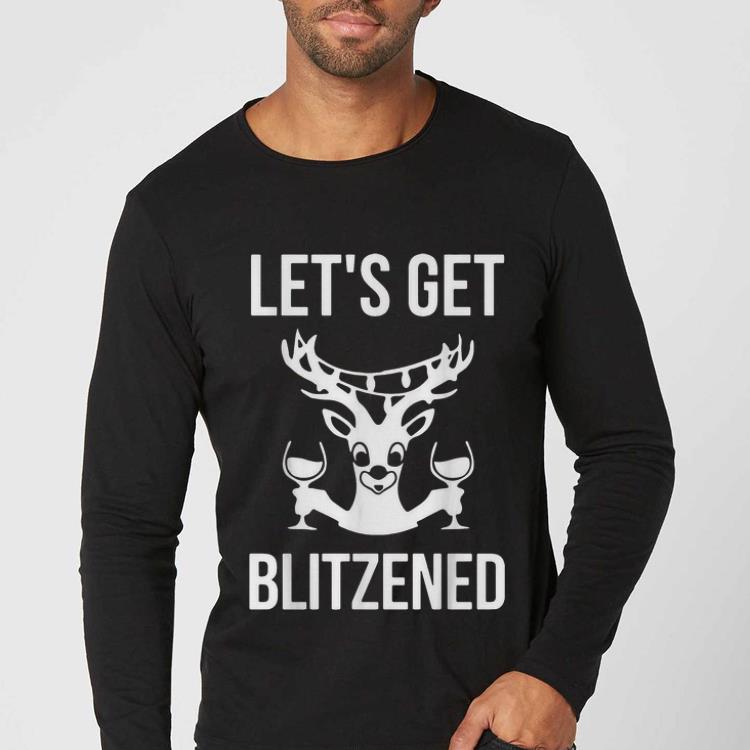 Pretty Let s Get Blitzened Reindeer Wine Drinking shirt 4 - Pretty Let's Get Blitzened Reindeer Wine Drinking shirt