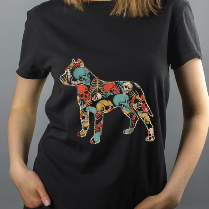 Pretty Pit Bull Retriever Halloween Skeleton Skull Vintage shirt 4 - Pretty Pit Bull Retriever Halloween Skeleton Skull Vintage shirt