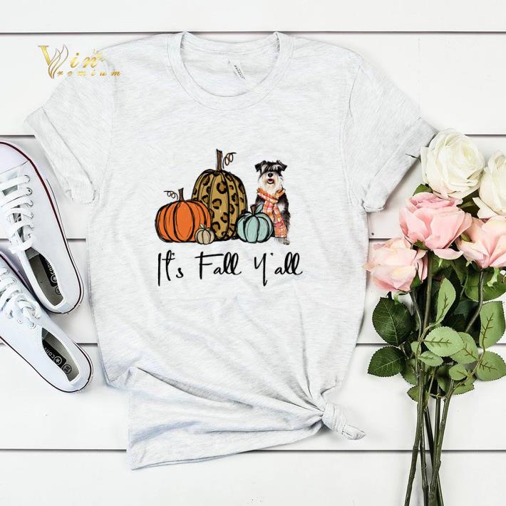 Schnauzer it s fall y all leopard pumpkin shirt sweater 4 - Schnauzer it's fall y'all leopard pumpkin shirt sweater