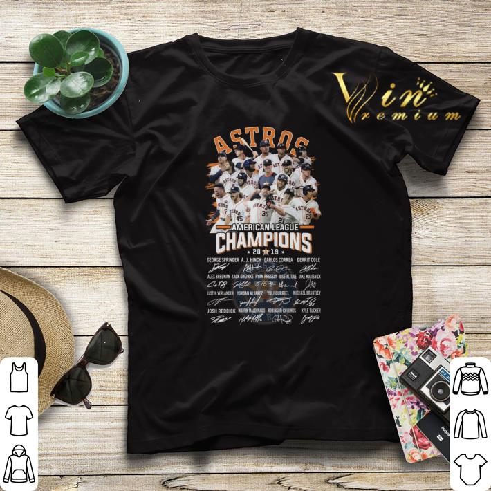 Signatures Houston Astros American league champions 2019 shirt 4 - Signatures Houston Astros American league champions 2019 shirt