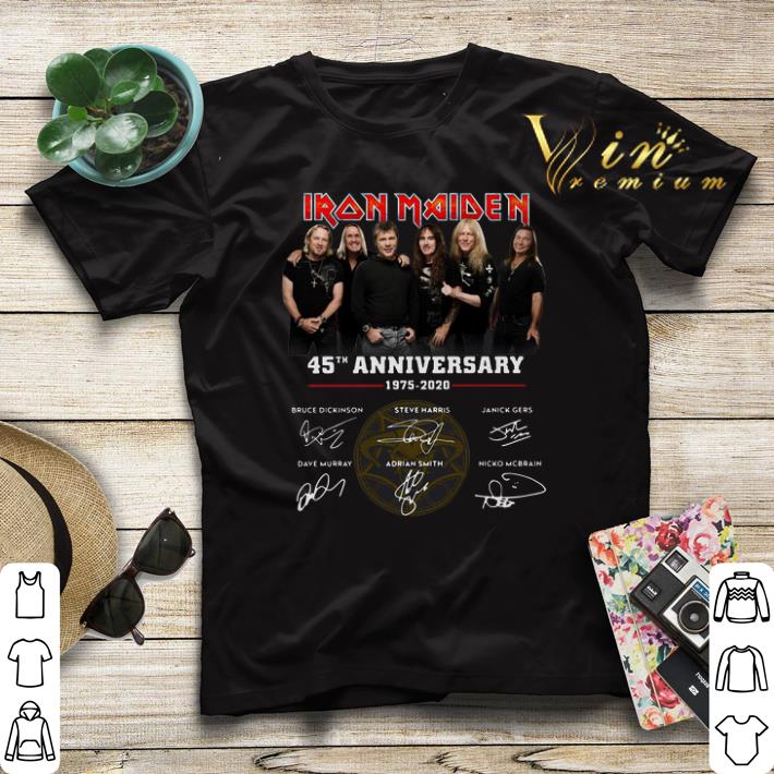 Signatures Iron Maiden 45th Anniversary 1975 2020 shirt 4 - Signatures Iron Maiden 45th Anniversary 1975-2020 shirt