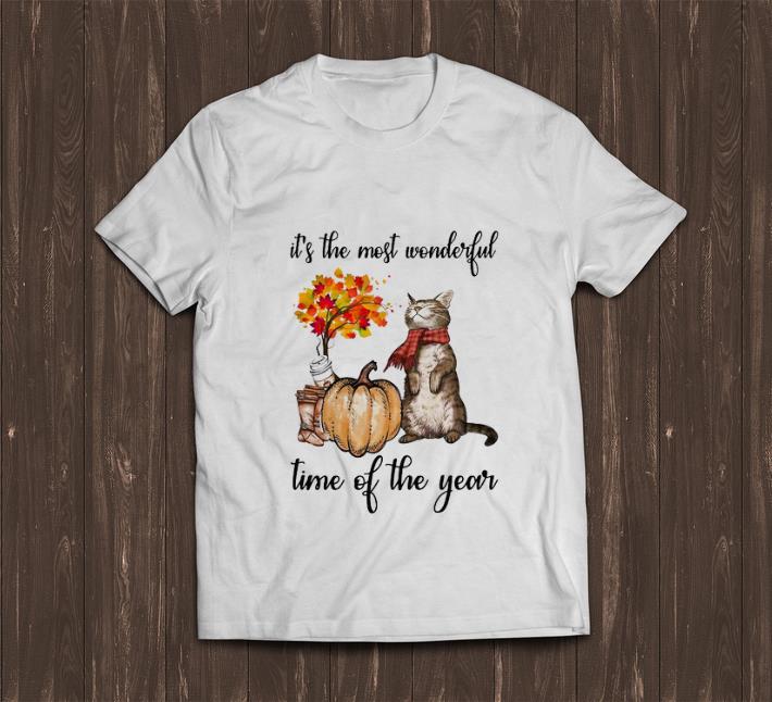 Top Autumn Cats It s The Most Wonderful Time Of The Year shirt 1 - Top Autumn Cats It's The Most Wonderful Time Of The Year shirt